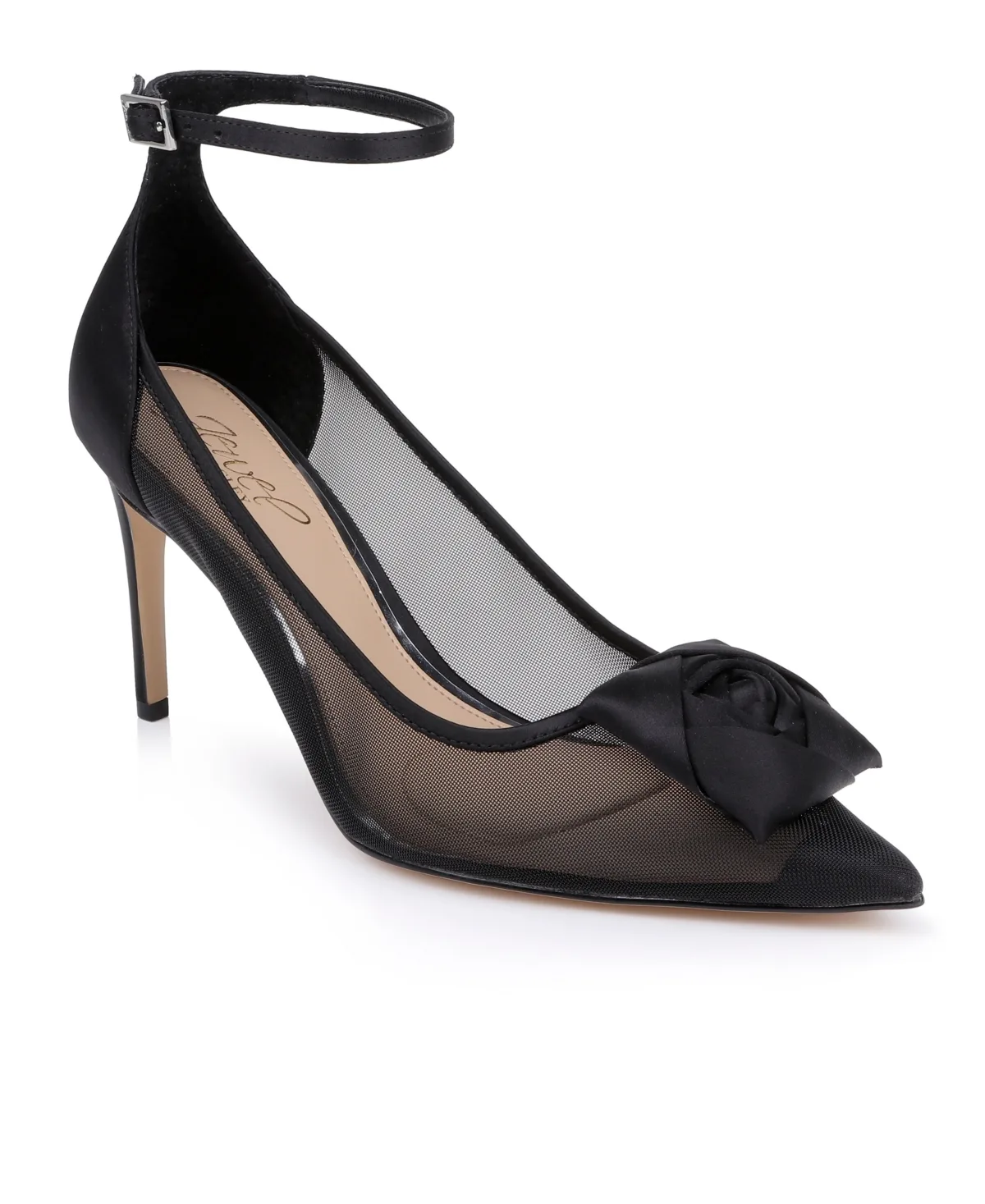 Beckett Satin Pointed-Toe Stiletto Pumps by Jewel Badgley Mischka