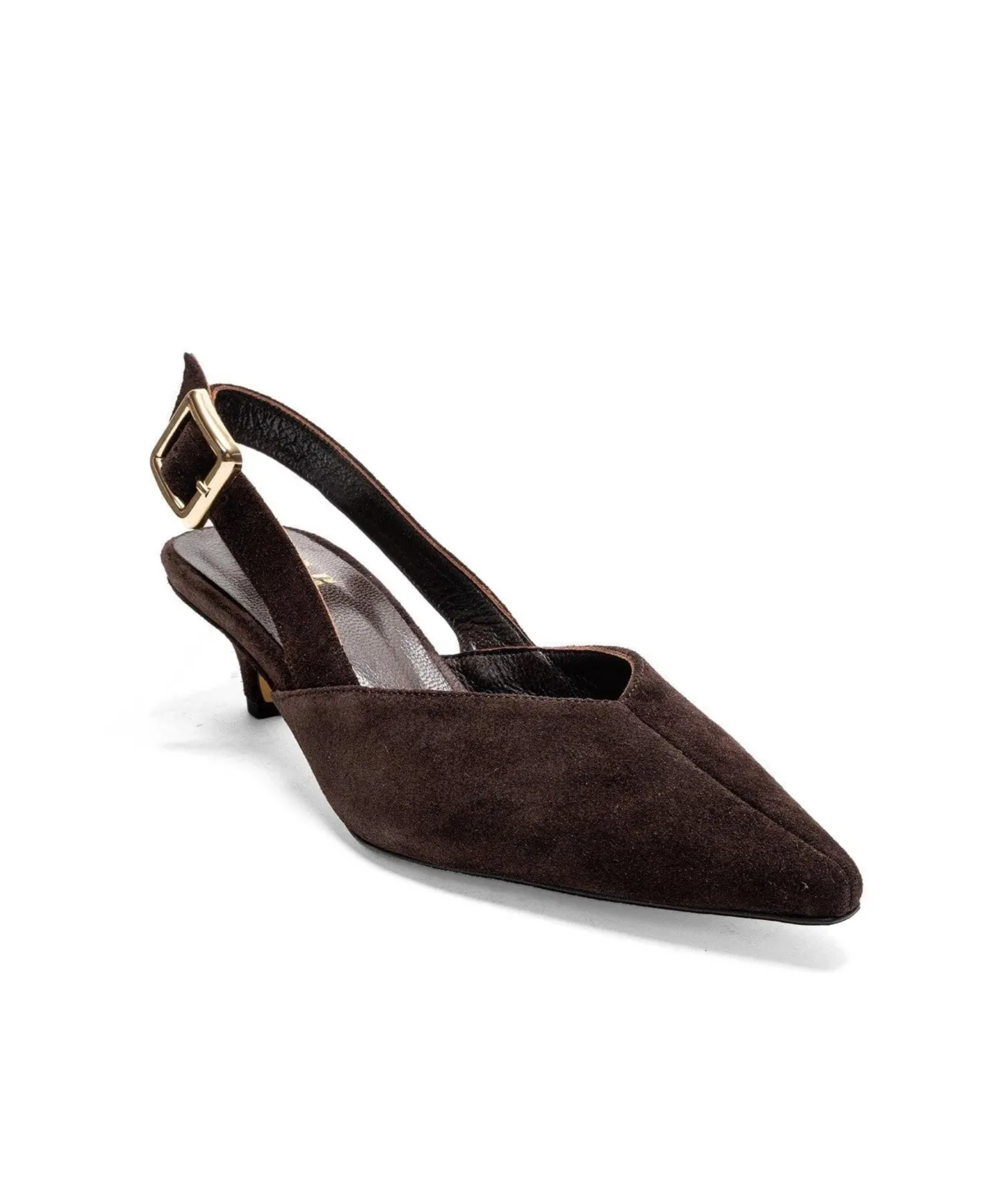 Dioris Leather Slingback Kitten Heel Pump