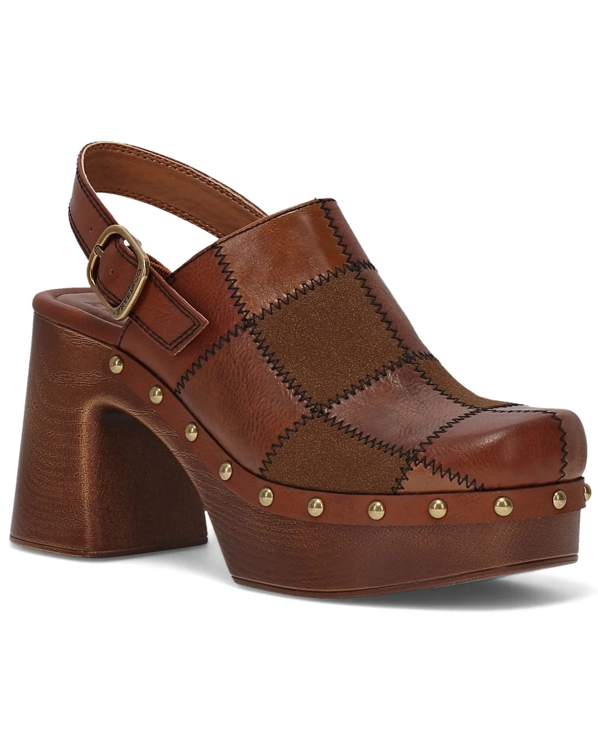 Wylie Patchwork Platform Mule Clogs by Frye And Co.