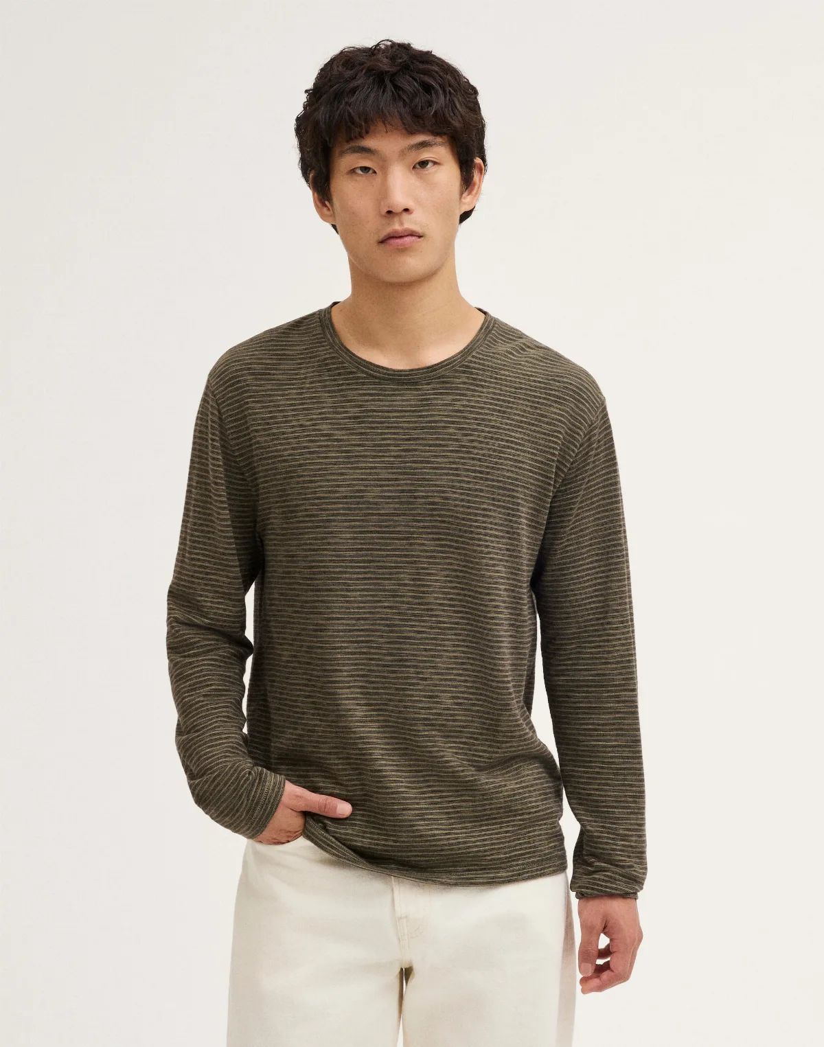 Long-Sleeve Jacquard Tee by MW