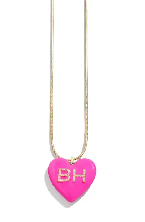 Custom Initial Enamel Heart Pendant by BaubleBar