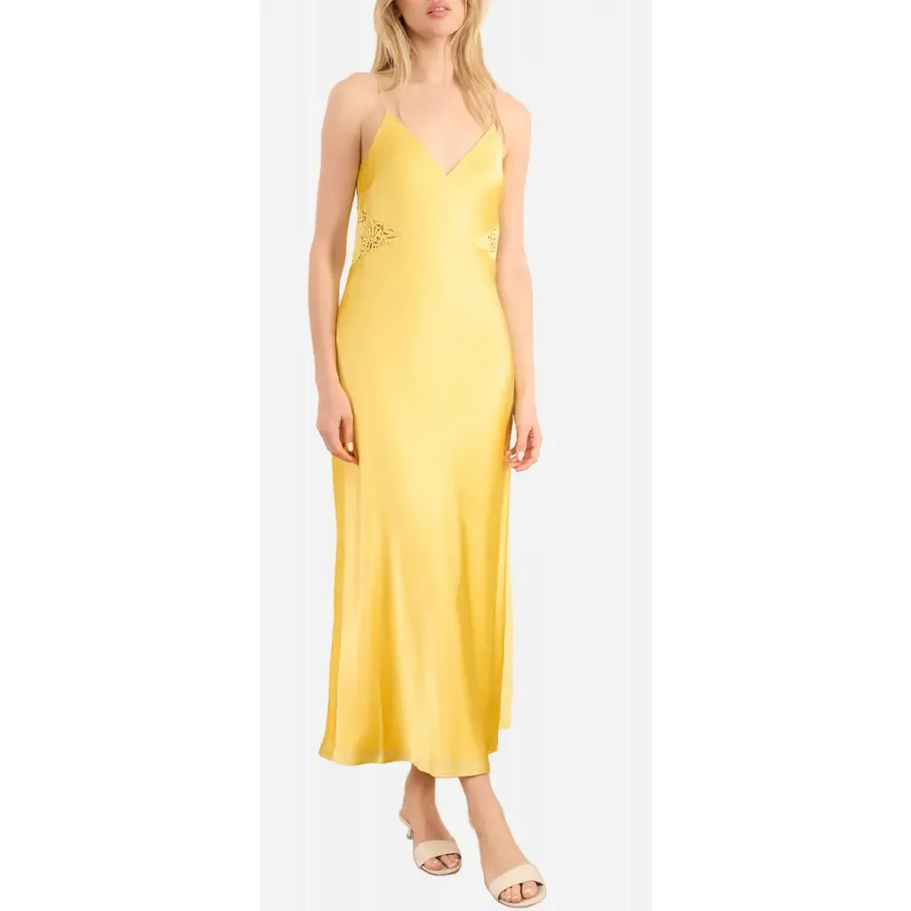 Carli Lace Detail Satin Slipdress by CAMI NYC