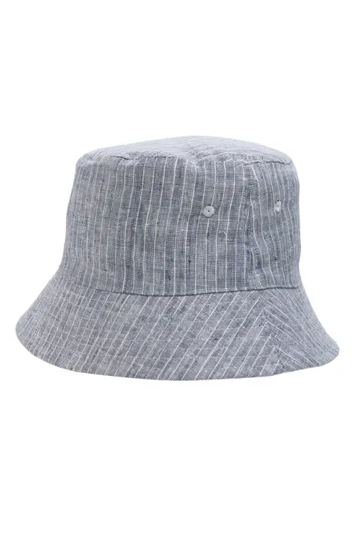 Stripe Slub Chambray Bucket Hat by Open Edit