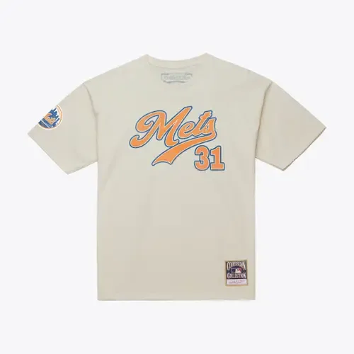 Mitchell & Ness Mike Piazza New York Mets Cooperstown Collection Throwback Name & Number T-Shirt by Mitchell & Ness