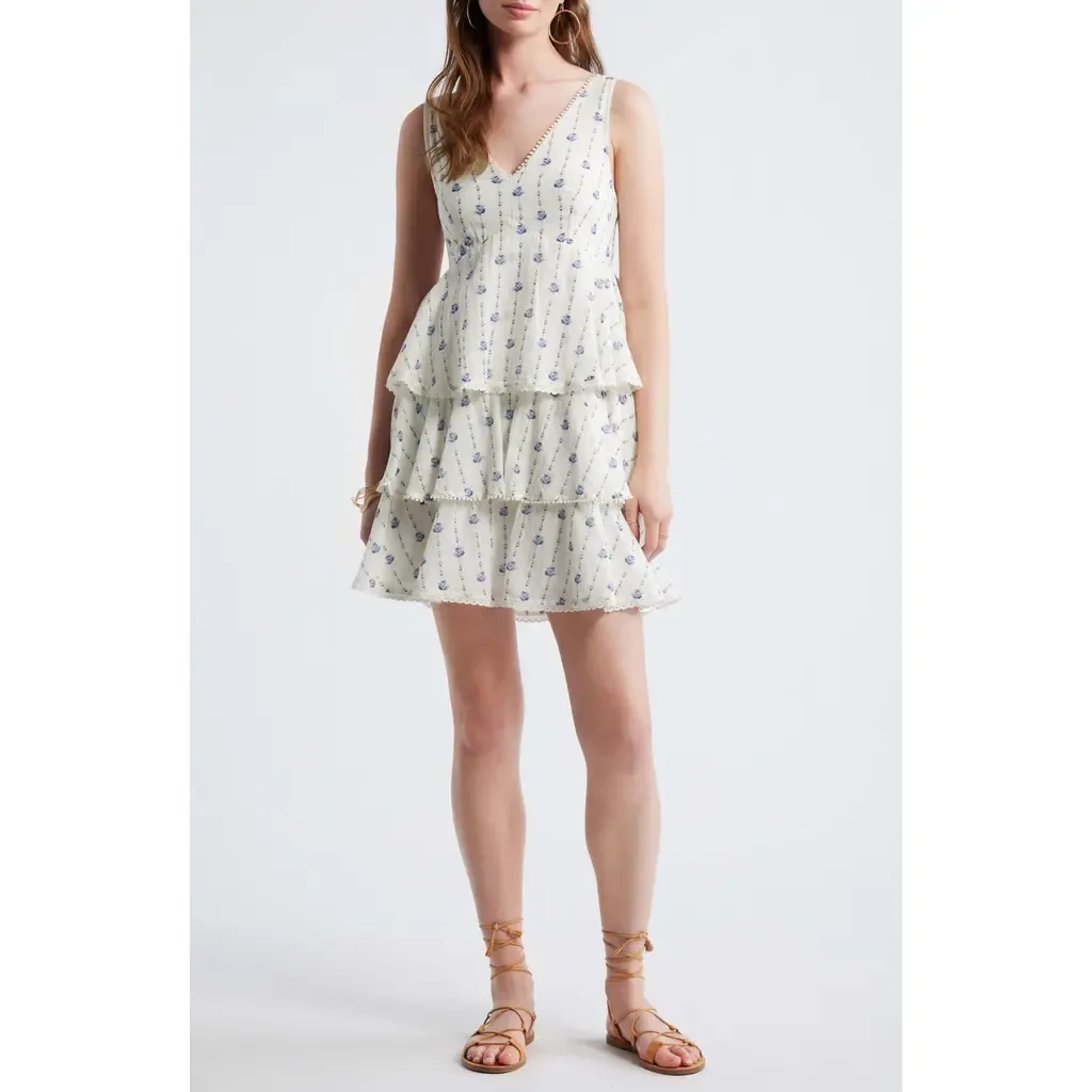 Floral Tiered Minidress by Treasure & Bond