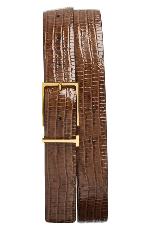 Tejus Embossed Leather Belt by TOM FORD