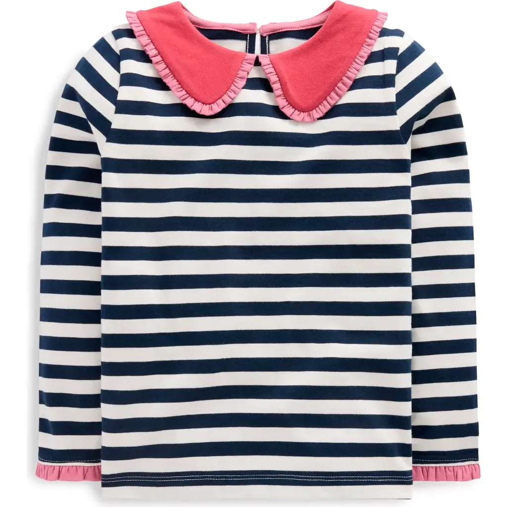 Collared Breton Jersey Top by Mini Boden
