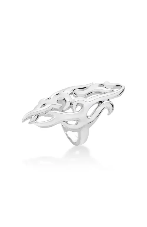 Elements Full Air Ring in Sterling Silver by Lucy Quartermaine