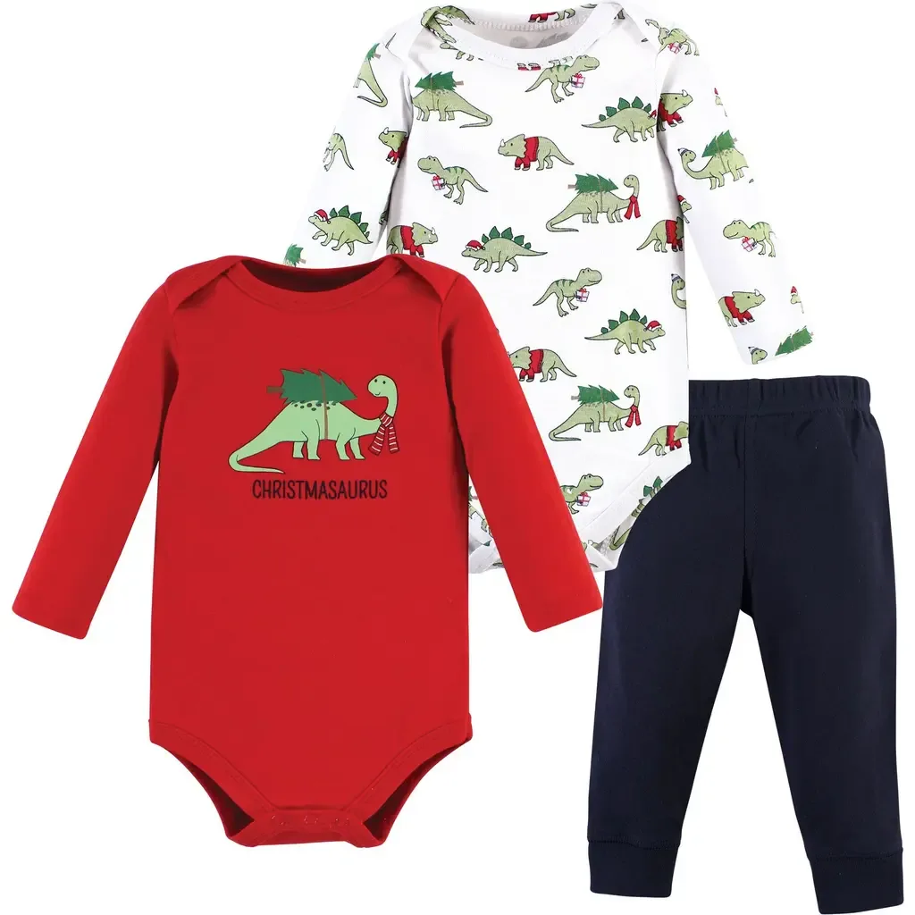 Coordinated 3-Piece Outfit with Long-Sleeve Bodysuit & Pants by Hudson Baby