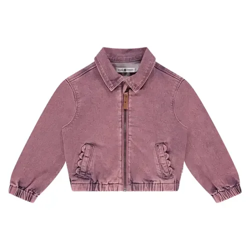 Acid Wash Denim Bomber Jacket by Stains and Stories by Babyface