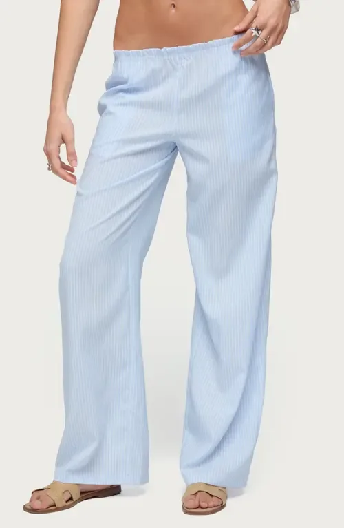 Cersei Stripe Low Rise Straight Leg Pants by EDIKTED