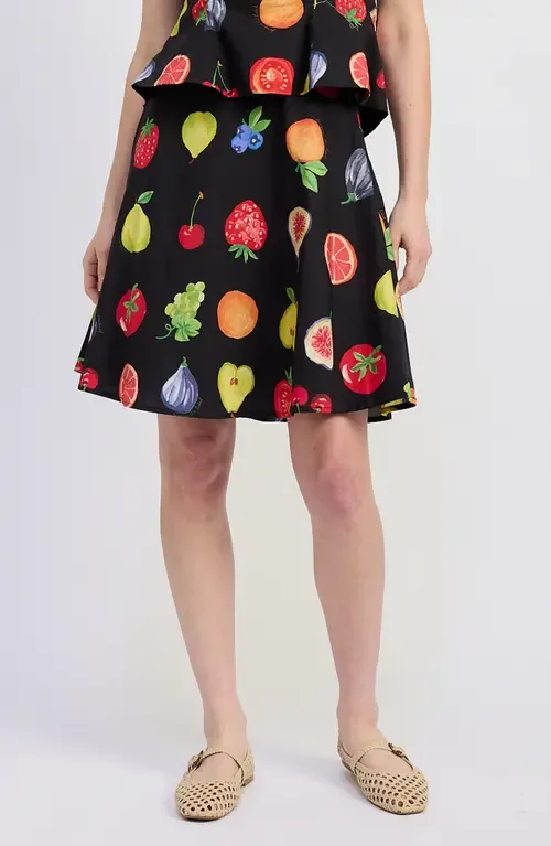 Melody Print Poplin Skirt by JACQUIE THE LABEL