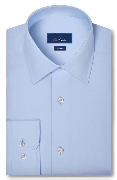 Regular Fit Super Fine Twill Dress Shirt by David Donahue
