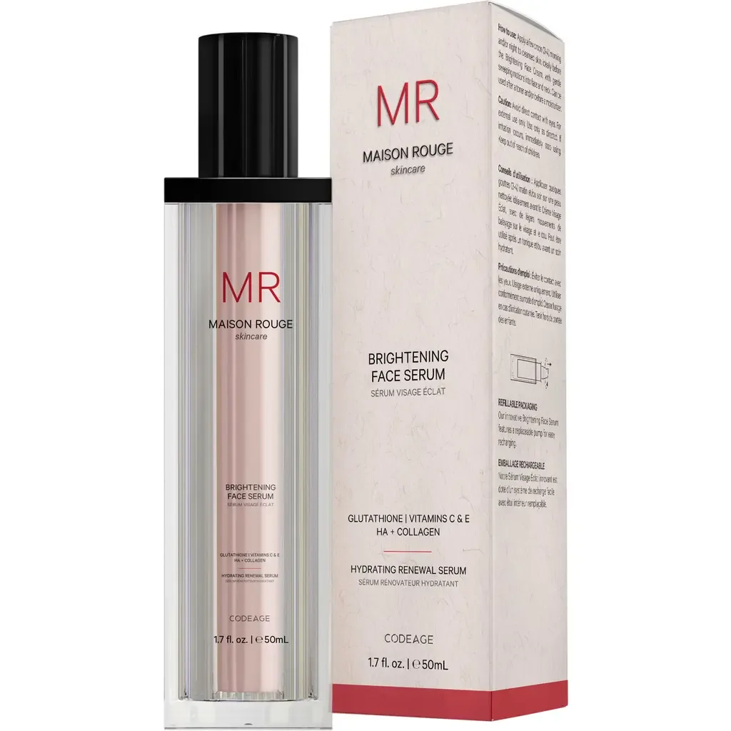 Brightening Face Serum, Glutathione, Collagen HA, Vitamin, CoQ10, Refillable 50mL by Codeage