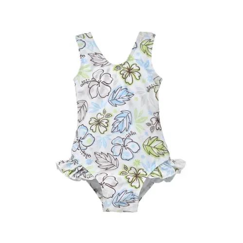 Sun Protective UPF 50+ Delaney Hip Ruffle Swimsuit by Flap Happy