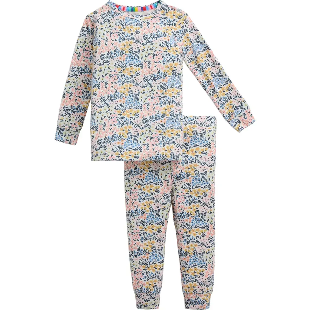 Chelsea Floral Print Two-Piece Fitted Pajamas by Magnetic Me