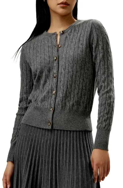 Baby Cashmere Cable-Knit Cardigan by Lilysilk