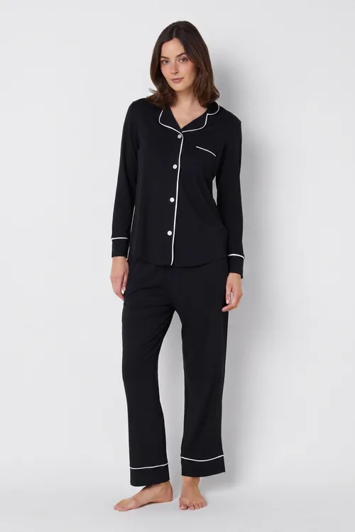 Classic Solid Pima Knit Pajama Set by The Cat's Pajamas