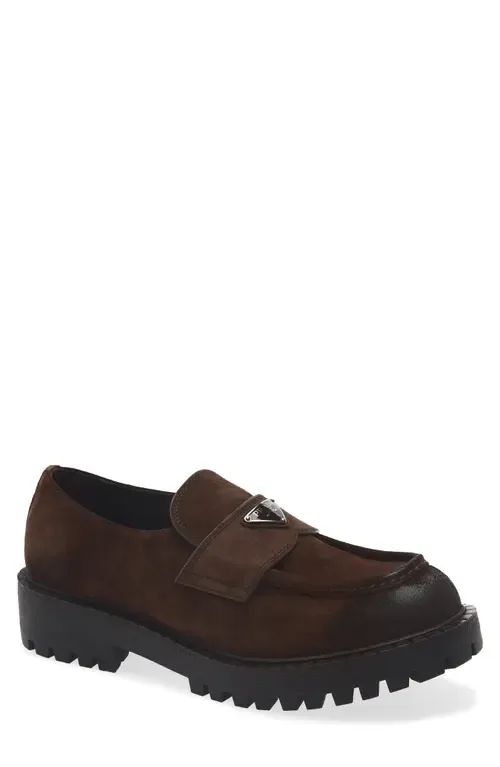 Leather Penny Loafer by Prada