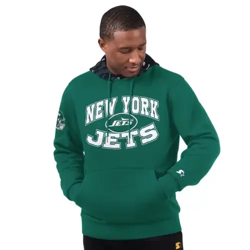 Starter Green New York Jets Thursday Night Gridiron Pullover Hoodie by STARTER