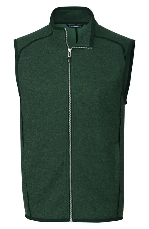 Mainsail Sweater Knit Full Zip Vest by Cutter & Buck
