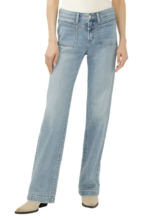 Avery Patch Pocket Wide Leg Trouser Jeans by Silver Jeans Co.
