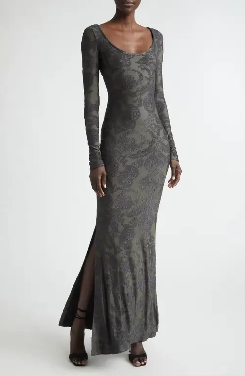 Chenille Jacquard Knit Trumpet Dress by Etro