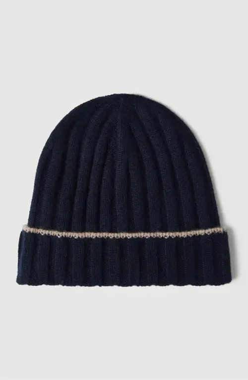 Cashmere Rib Knit Beanie by Brunello Cucinelli