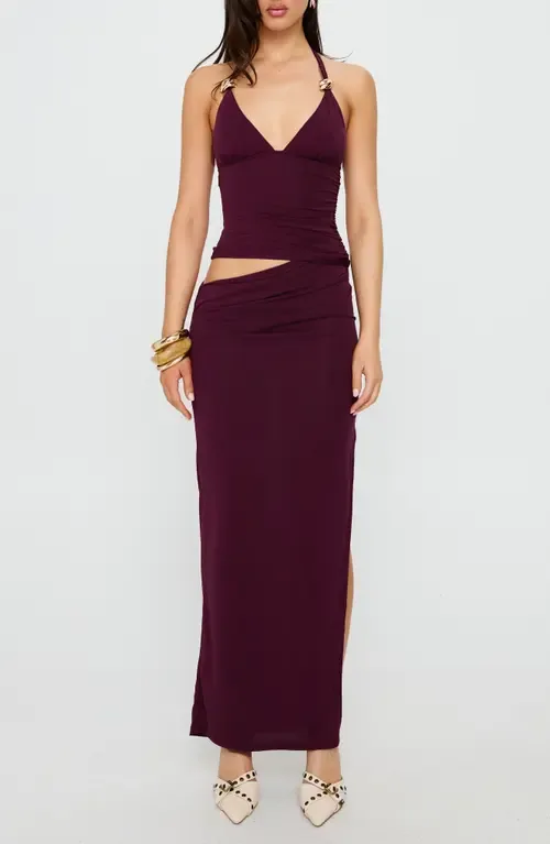 Imeraldia Cutout Halter Maxi Dress by Princess Polly