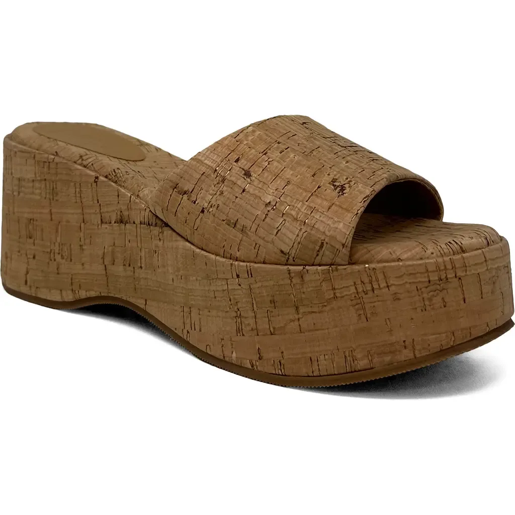 Ivy Platform Slide Sandal in Leopard Print