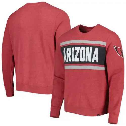'47 Heathered Cardinal Arizona Cardinals Bypass Tribeca Pullover Sweatshirt by '47