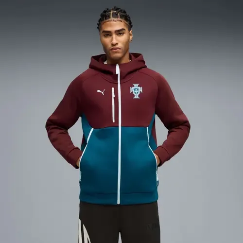 Puma Maroon Portugal National Team PumaTech Full-Zip Hoodie by PUMA