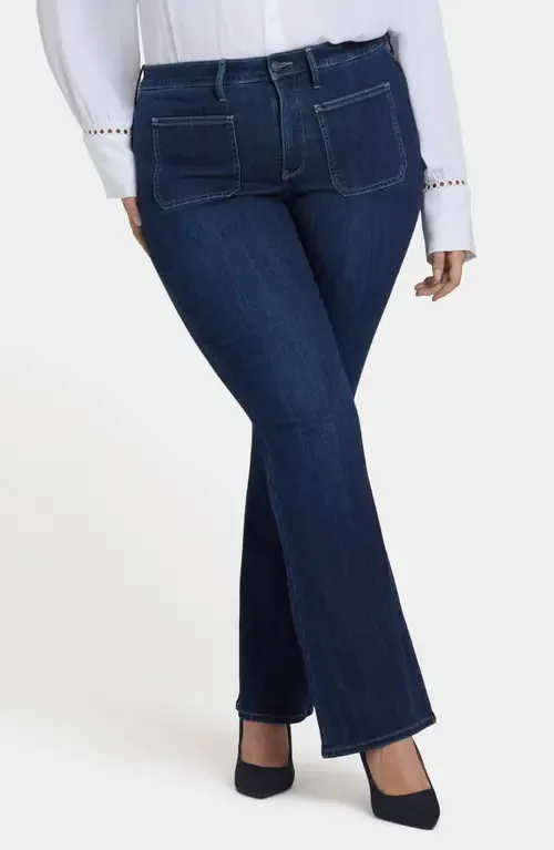 Ava Patch Pocket Flare Jeans by NYDJ