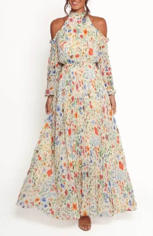 Hilary Floral Cold Shoulder Maxi Dress by Petal & Pup