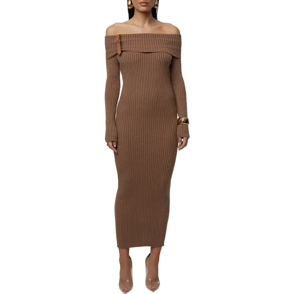 Kira Ribbed Midi Dress