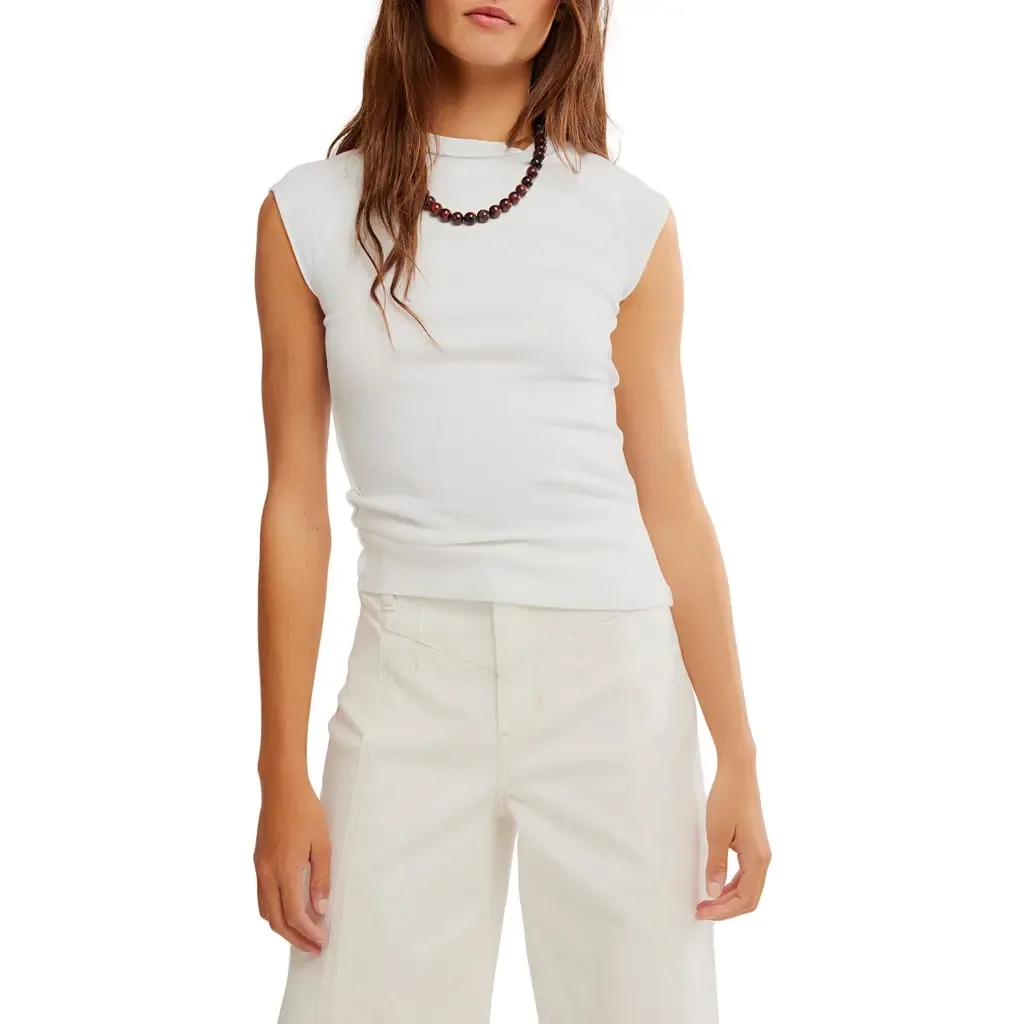 Ever Had Cap Sleeve Cotton T-Shirt by Free People