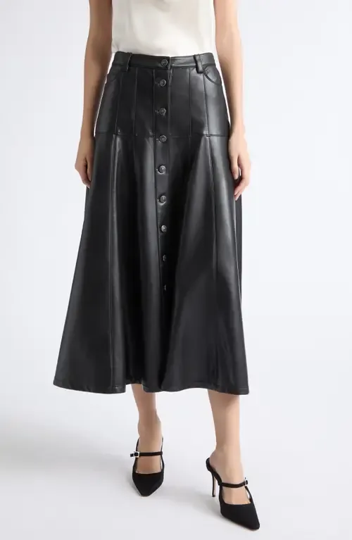 Veena Faux Leather Skirt