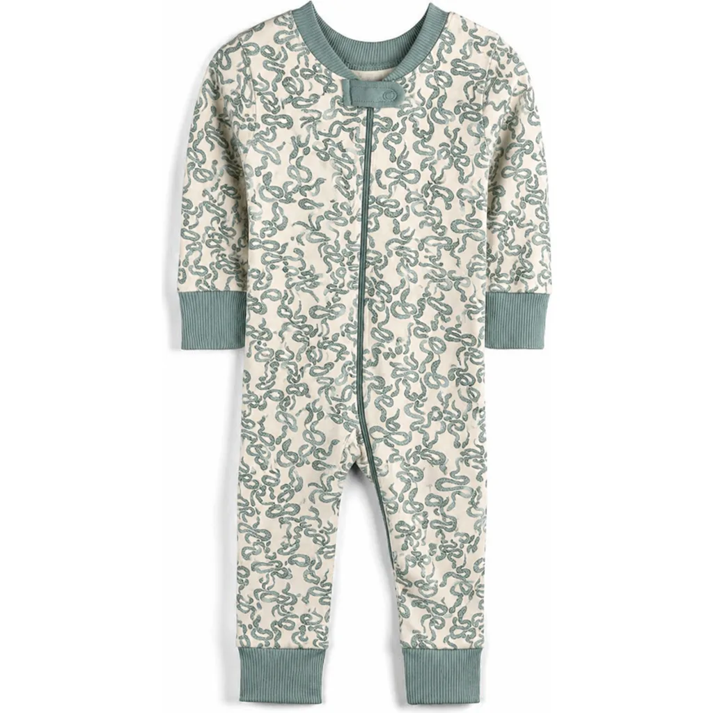 100% Organic Cotton Print Snug Fit Baby Pajamas in Cozy Coils by Mightly