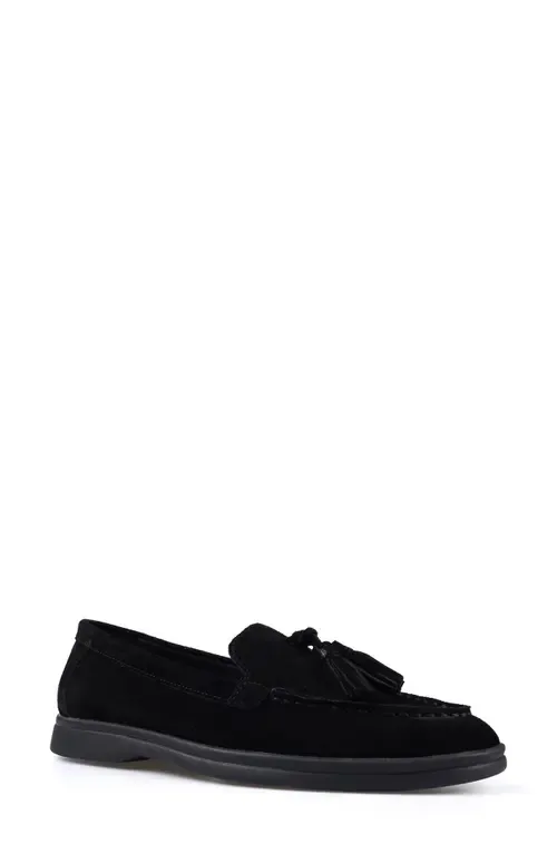 Plymouth Tassel Loafer in Taupe Suede