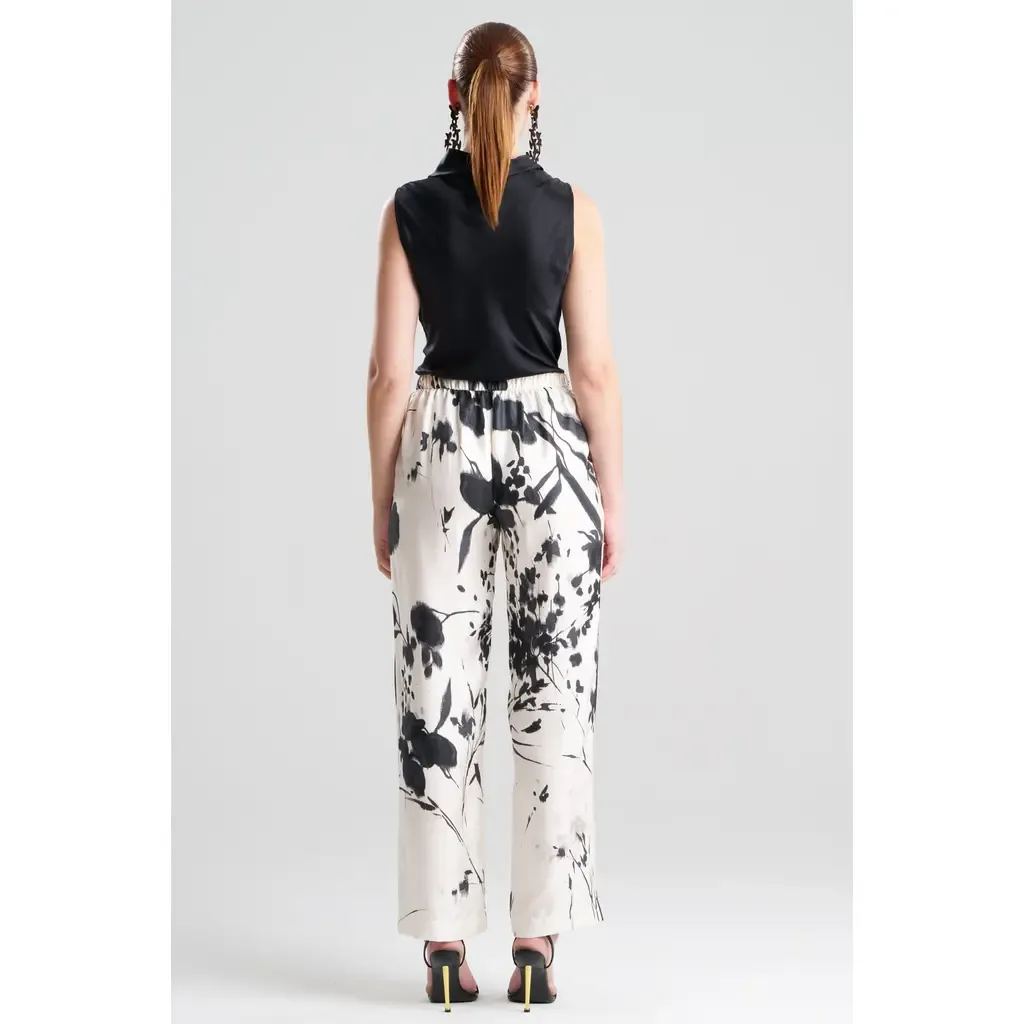 Nara Silk Twill Pull on Pants by Natori