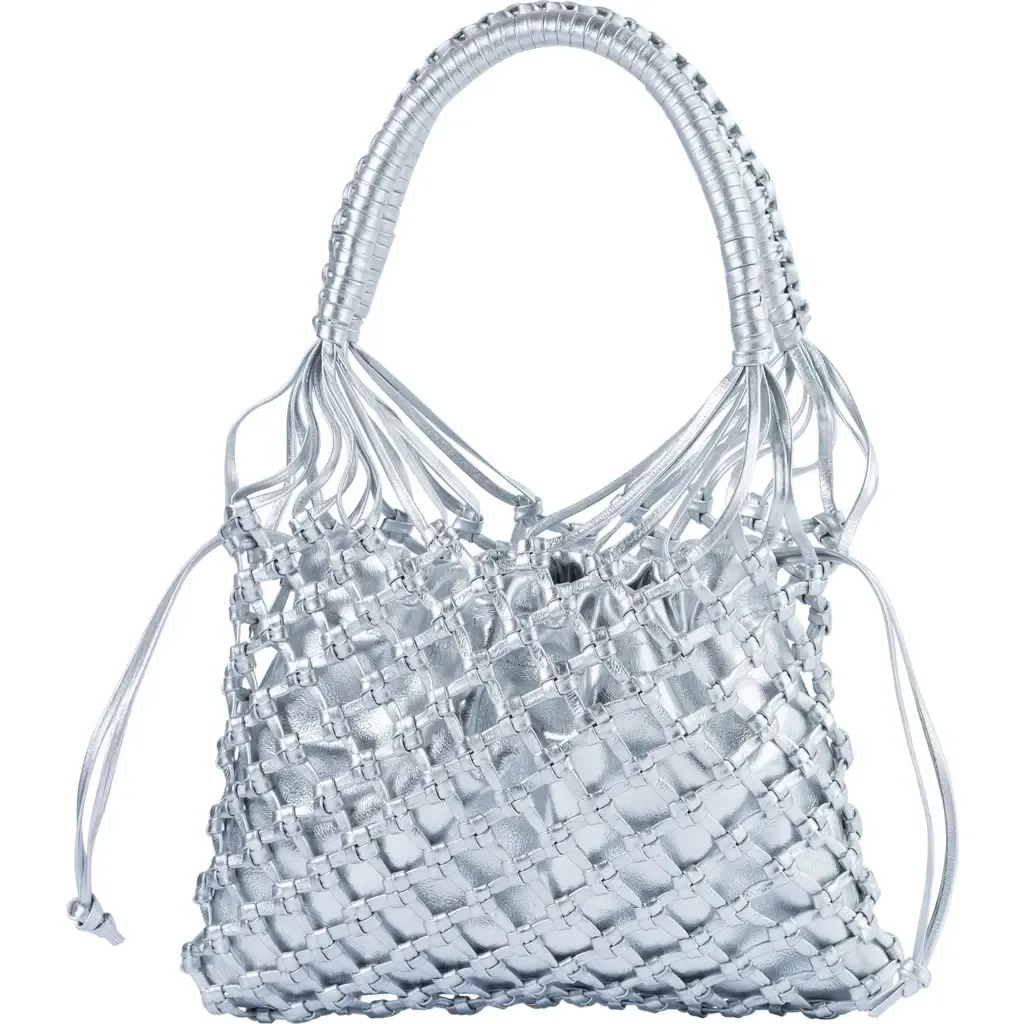 La Red Mini Mesh Bag in Leather