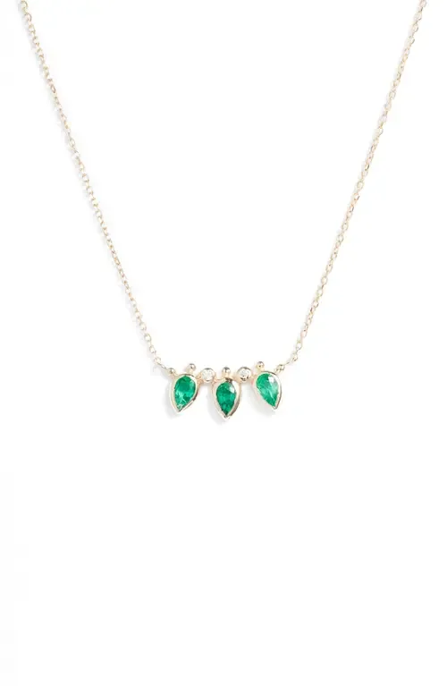 Bouquet Diamond Mini Fan Necklace by Anzie