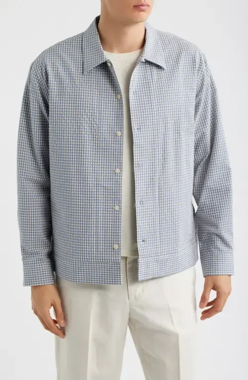 Reed Check Stretch Cotton Overshirt by NN07