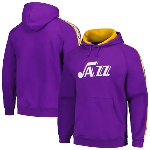 Mitchell & Ness Purple Utah Jazz Hardwood Classics Nights Raglan Pullover Hoodie by Mitchell & Ness