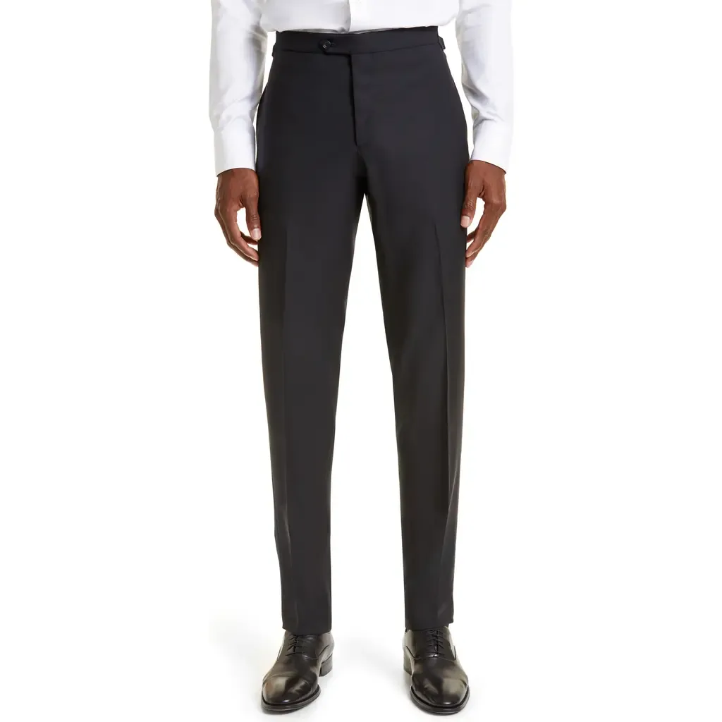 Peaked Lapel Wool Suit by Thom Sweeney