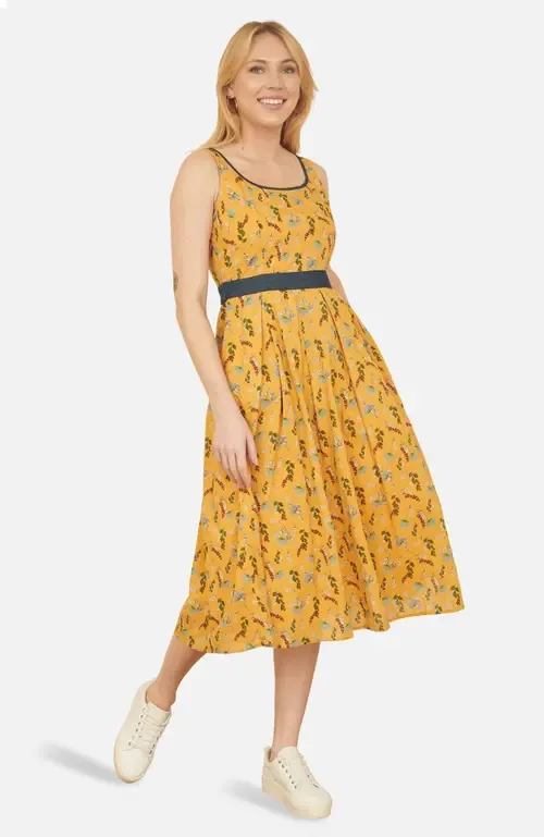 Cinched Waist Skater Dress by Yumi