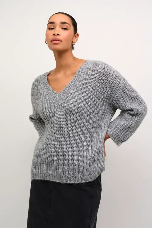 Kavinda V-Neck 3/4 Sleeves Pullover by Kaffe