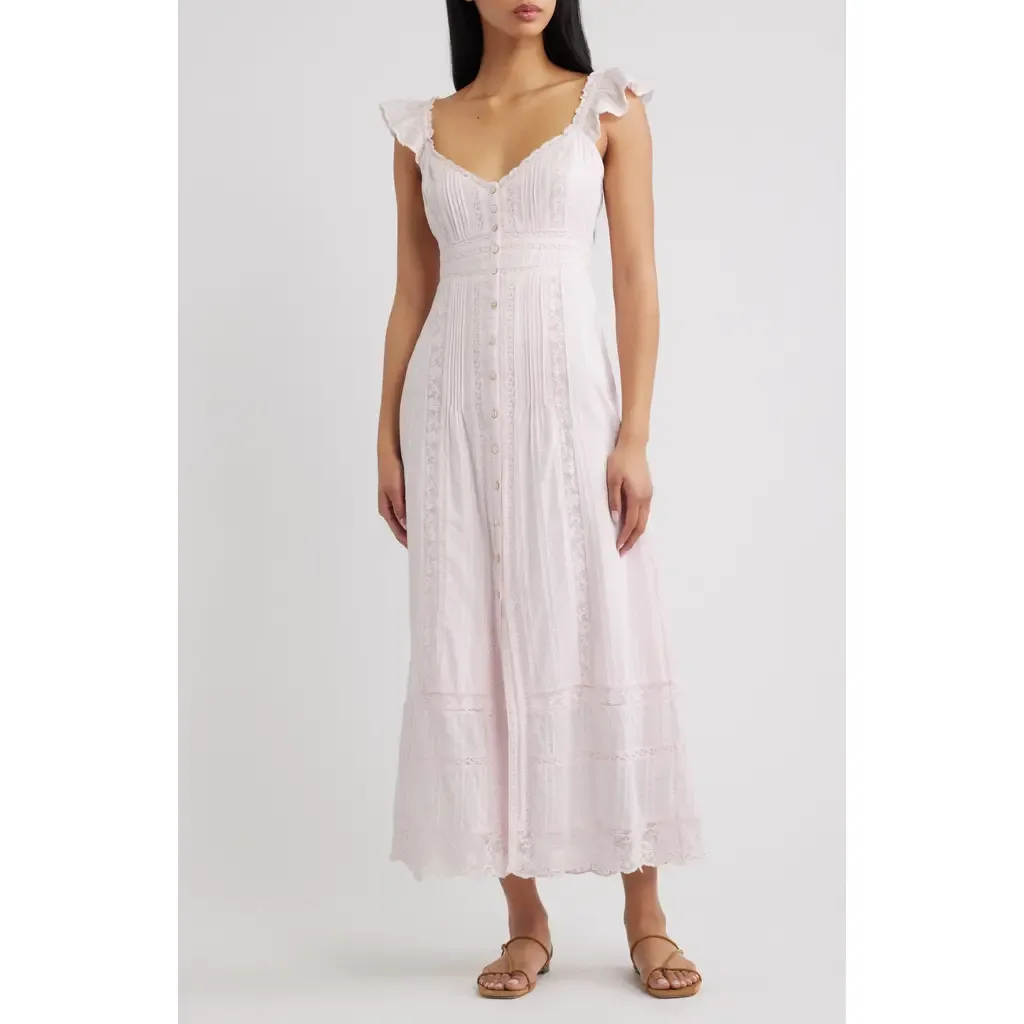Kailette Sleeveless Maxi Dress by LoveShackFancy