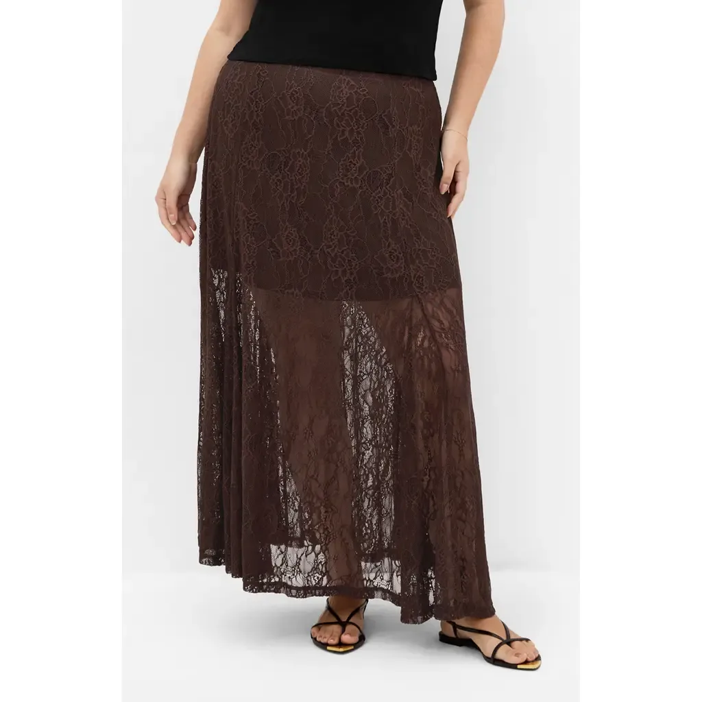 Lace Maxi Skirt by City Chic