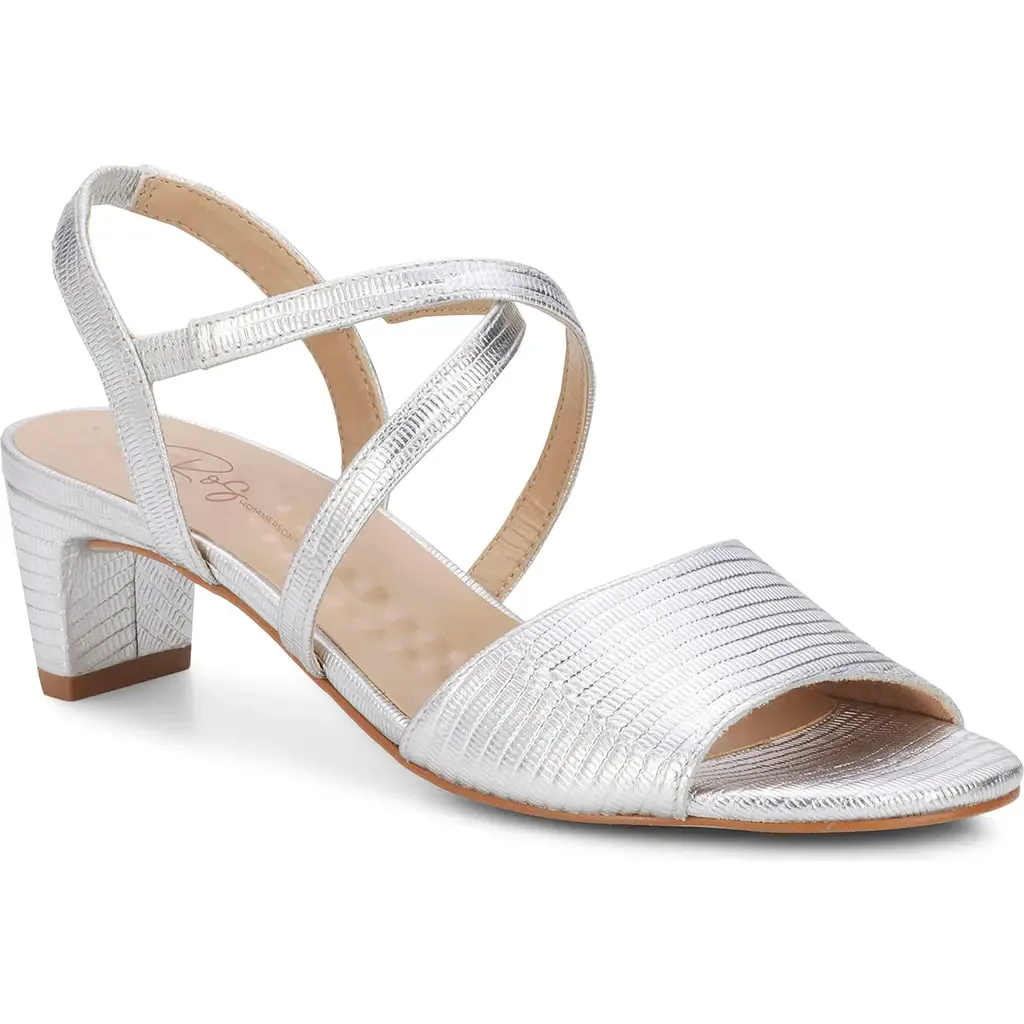 Liza Slingback Sandal in Gold Snake Print Leather